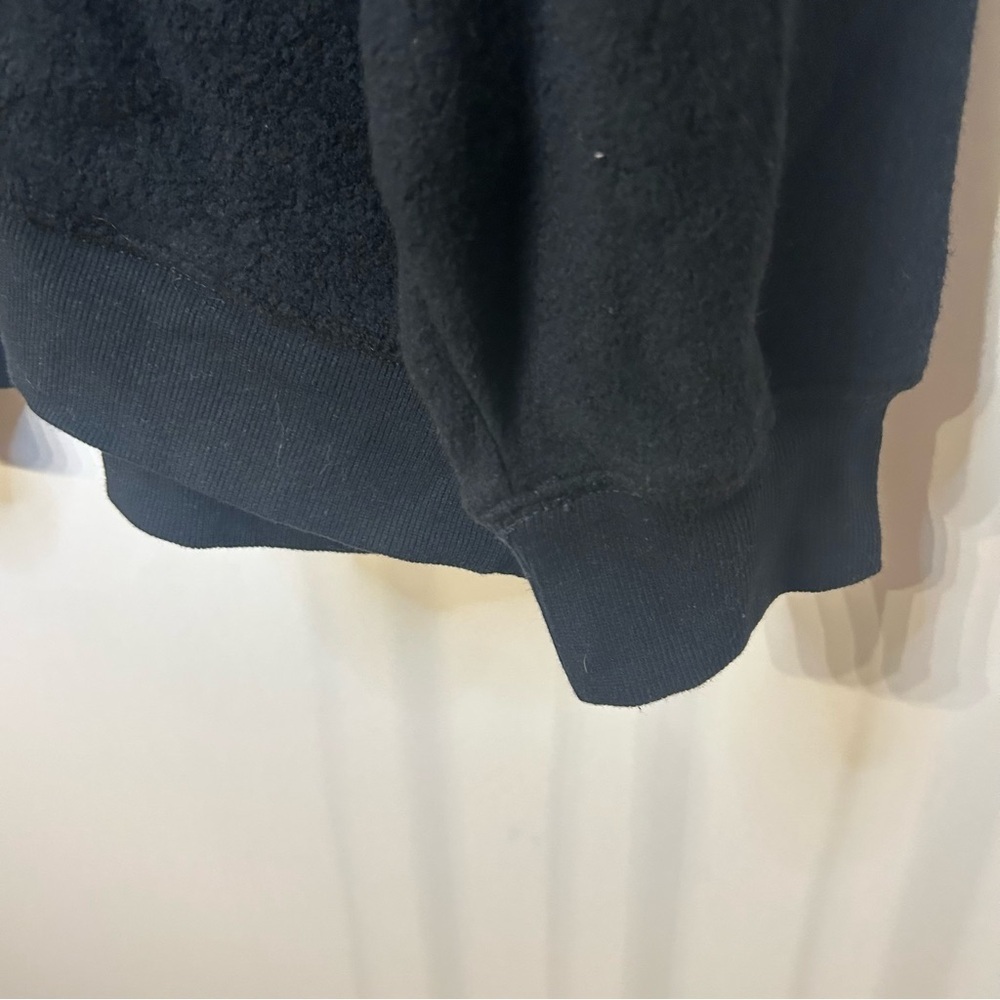 Aerie Women’s Black Quarter Zip Sherpa Sweatshirt, Size Large - Picture 6 of 10